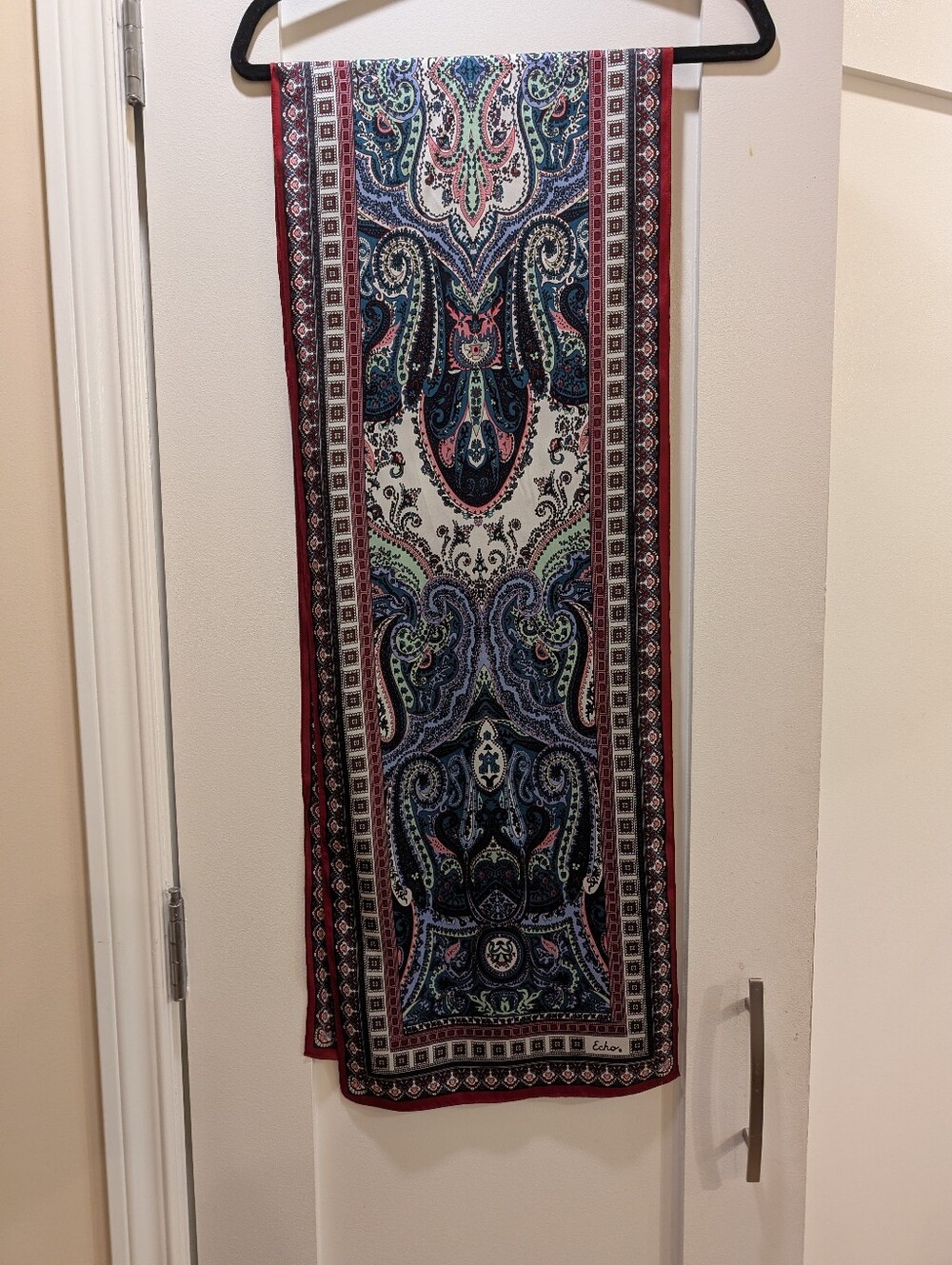 Vintage Echo Rectangular Silk Scarf